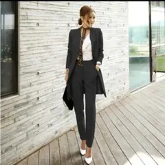 【着用1回】卒業 パンツスーツ 入学 フォーマル ブラック