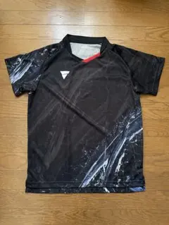 VICTAS 卓球ウェア 半袖 L 黒/赤