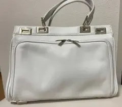 LANCEL ランセル ハンドバッグ 白 レザー ゴールド金具