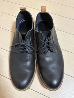 黒 レザー レースアップシューズのサムネイル