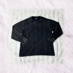 ブラック 長袖 Tシャツ ロングTシャツ