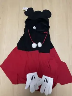 ミッキーマウス ポンチョ 100cm 手袋付き