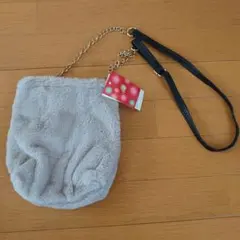 【未使用品】ファーショルダーバッグ グレージュ