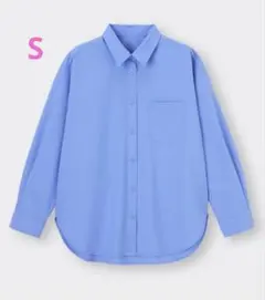 美品＊GU オーバーサイズシャツ ブルー S＊
