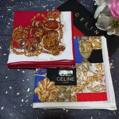 CELINE Dior 新品ハンカチスカーフ2枚セット