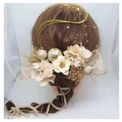 髪飾り【6108】ドライフラワー　結婚式　成人式　卒業式　七五三　前撮　振袖　袴