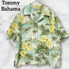 美品✨Tommy Bahama ハワイアン　半袖　アロハシャツ　総柄　花柄