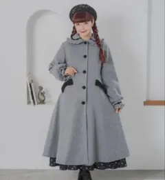 しまむら　しまみさ　青木美沙子　大きいサイズ　ロング　コート　4L グレー