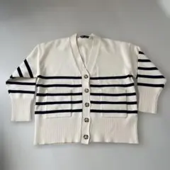 新品未使用！ZARA ストライプカーディガン Lサイズ