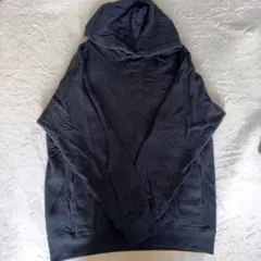 ダークグレー パーカー ドローストリング付き