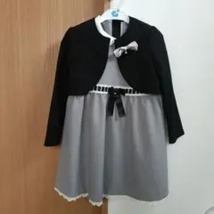 ELLE グレー/ブラック ジャケット付きフォーマルドレス