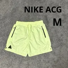 NIKE ACG ナイキ ハーフパンツ　イエロー　ロゴ　刺繍　Mのサムネイル