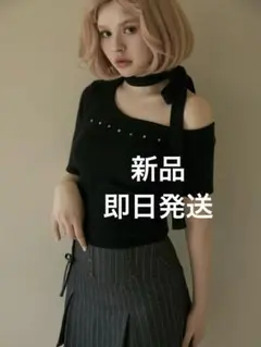 andmary Raelynn knit tops ネイビー - メルカリ
