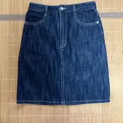 値下げオリーブデオリーブダークデニム タイトスカート Mサイズのサムネイル