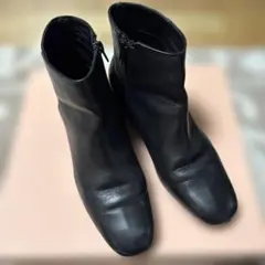 ファビオルスコーニ　ブラックレザーショートブーツ38