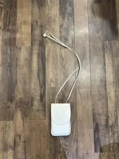 ホワイト ショルダーバッグ スマホ用