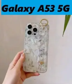 Galaxy A53 5G ハンドストラップ ベルトリング 葉っぱ Galaxy