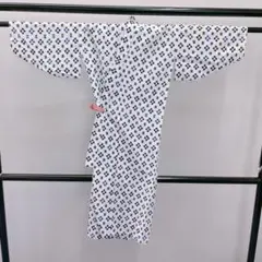 ★4257★ 浴衣 男の子 キッズ ゆかた 灰白色