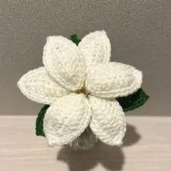 【枯れない花】【ニットフラワー】ポインセチア　白　クリスマス