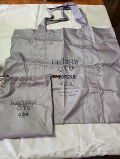 KANSAS CITY U.S.A.　エコバッグ　小さくたたんで収納できます