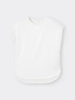 GU　ドライフレンチスリーブチュニック　ホワイト　L