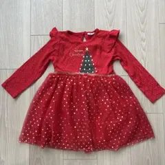 【新品未使用】クリスマスツリーデザイン赤ドレス