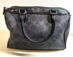 COACH コーチ 2WAYバッグ シグネチャー ネイビー