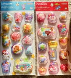 【国内正規品】ポップデコパーティー　わたあめカプセルシール　ケアベア　2枚セット
