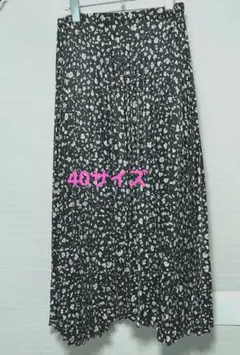 【OZOC】オゾック プリーツロングスカート (40)