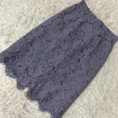 index レースタイトスカート パープル M