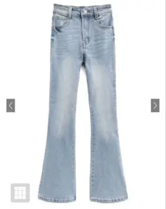 新品　GRL グレイル　ハイウエストフレアデニムパンツ[cu498]