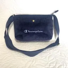 Champion ネイビー コーデュロイ ショルダーバッグ