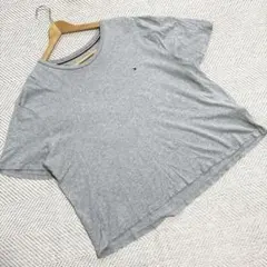 トミーヒルフィガー Tシャツ グレー ワンポイント　半袖 メンズ XL