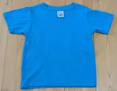 青 無地 半袖 Tシャツ 110cm