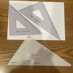 KOKUYO 三角定規 透明 24cm×2mm