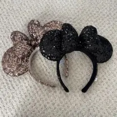 ミッキー型リボンカチューシャ