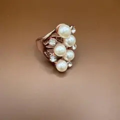 ヴィンテージ　アンティーク　昭和レトロ　指輪 リング　パール
