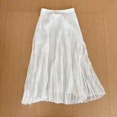 ピノーレPINORE ロングスカート　フレアスカート　プリーツ　ドット　38