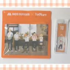 ハイキュー!! モスバーガー 待ち札風チャーム 日向翔陽 & 冷感タオル セット