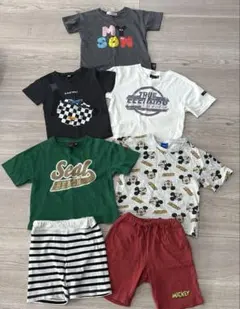 キッズ服 100サイズ まとめ売り Tシャツ ハーフパンツ 7点セット 男の子