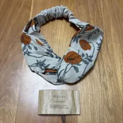 キ*ィ様 クロスターバンヘアバンド　　花柄　　ハンドメイド