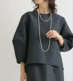 【新品】RIVE DROITE／ジャガードブラウス