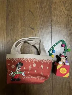 ディズニー　クリスマス　35周年　ミニトート　キーホルダー