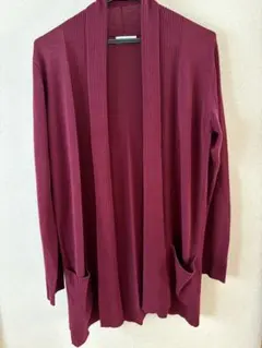 index バーガンディ ロングカーディガン