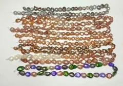 [難あり]淡水パール　バロック 7本セット　約9mm PM058