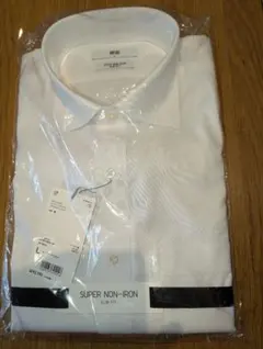 ホワイト スーパーノンアイロン スリムフィット L