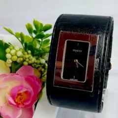 稼働 GUCCI 7800L バングルウォッチ レディース QZ 純正ベルト