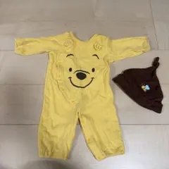 プーさん　ロンパース 帽子付き
