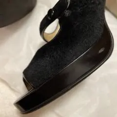 Private Label 黒 ハイヒールパンプス ストラップ付き