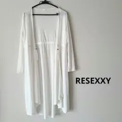 RESEXXY シアー ロングカーディガン ホワイト